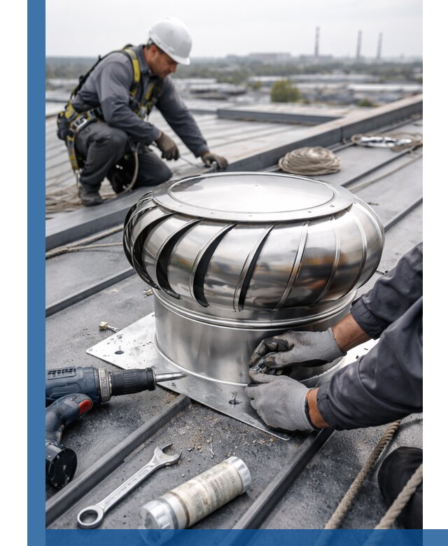 Установка дефлекторов на кровле в Апшеронске профессионально