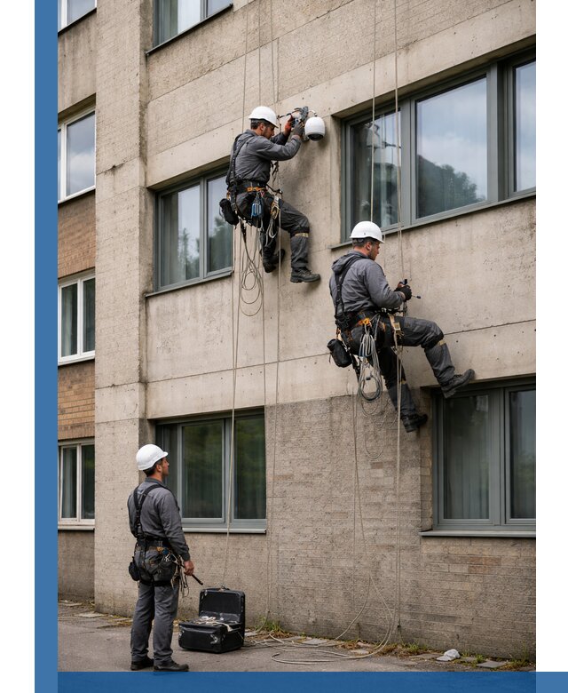 Монтаж фасадных камер видеонаблюдения в Апшеронске под ключ