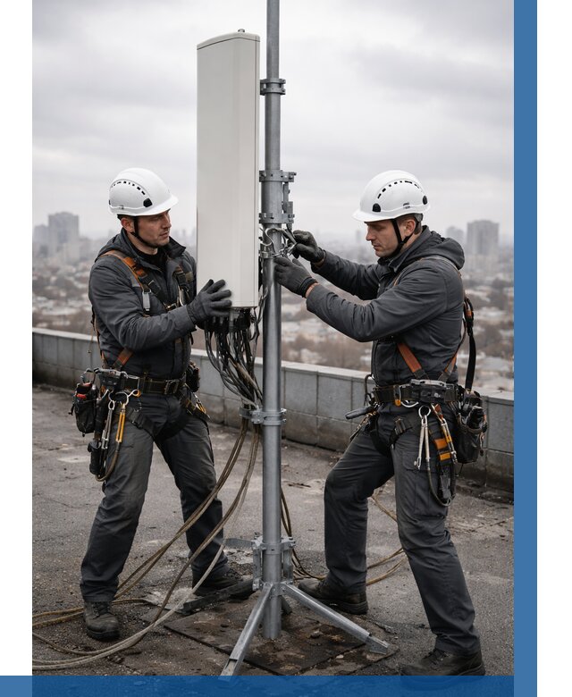 Монтаж антенн связи на крыше в Апшеронске от 8711 р. | ВЫСОТНИК-Пшр
