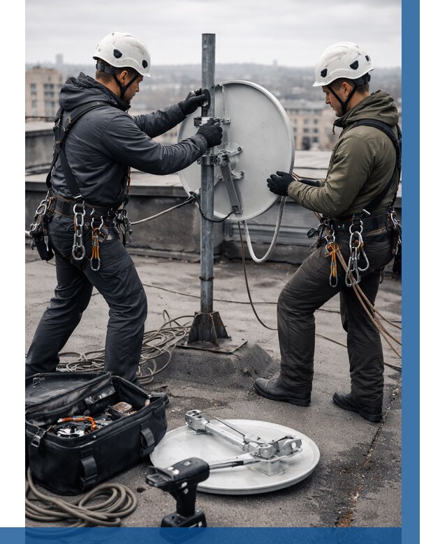 Демонтаж антенн на крыше в Апшеронске от 4612 р. | ВЫСОТНИК-Пшр