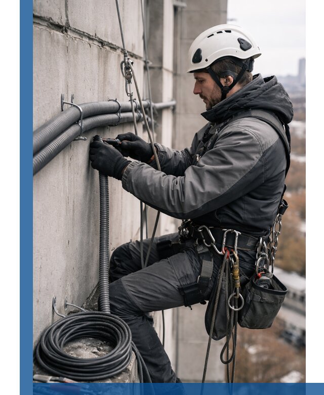 Профессиональный монтаж гофры для кабеля в Апшеронске с гарантией