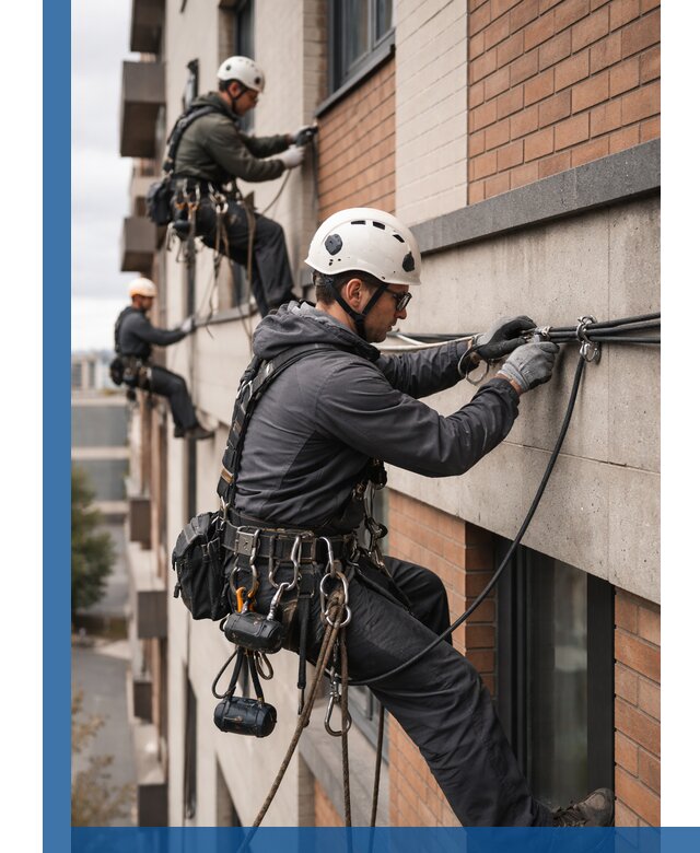 Крепление кабеля на фасаде монтаж и крепеж в Апшеронске