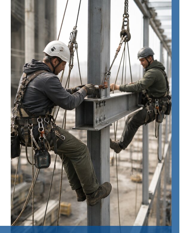 Монтаж металлоконструкций на высоте в Апшеронске от 3587 р. | ВЫСОТНИК-Пшр