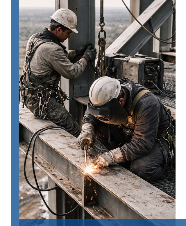 Высотные сварочные работы в Апшеронске для промышленных объектов