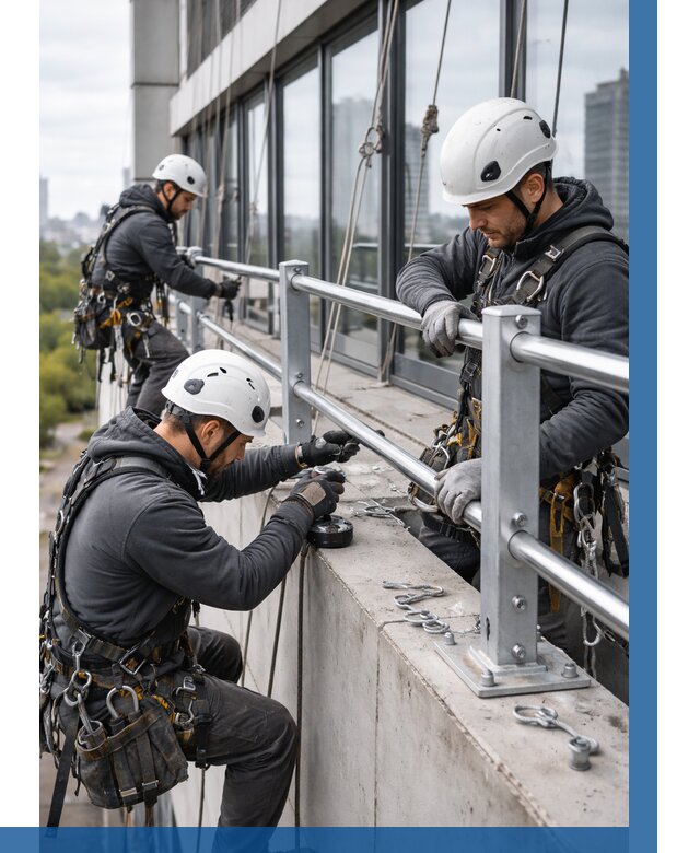 Монтаж ограждений на высоте в Апшеронске, от 1230 р. | ВЫСОТНИК-Пшр