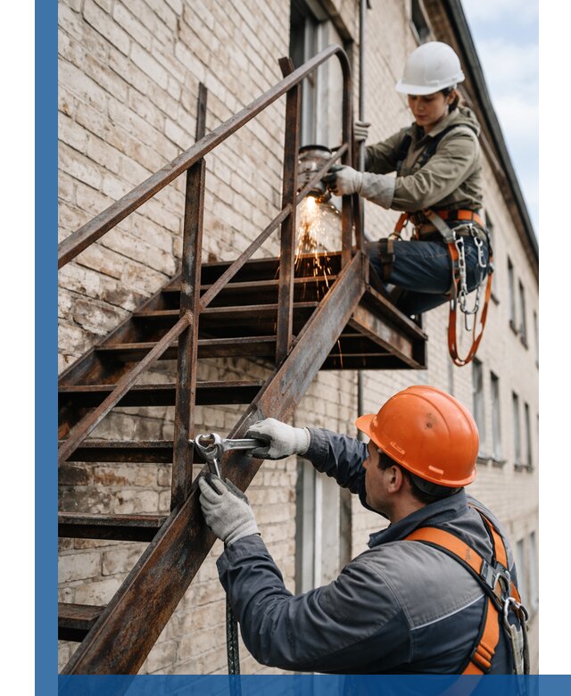 Ремонт и восстановление пожарных лестниц с выездом в Апшеронске