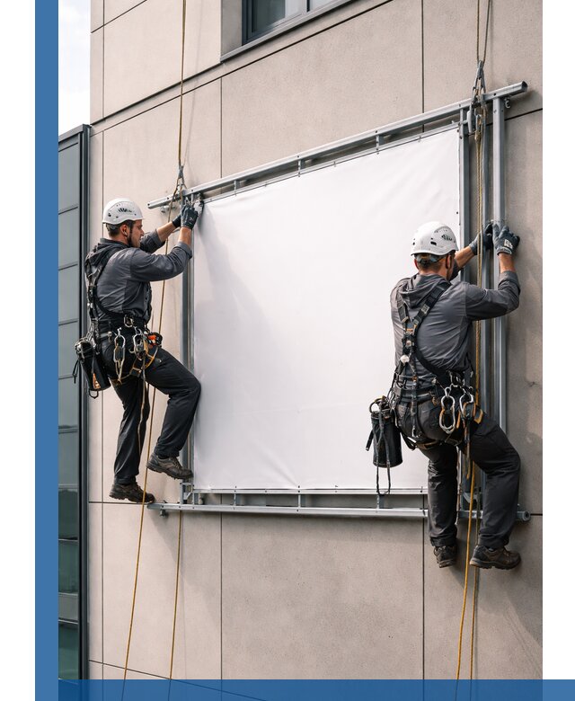 Монтаж наружной рекламной вывески в Апшеронске под ключ