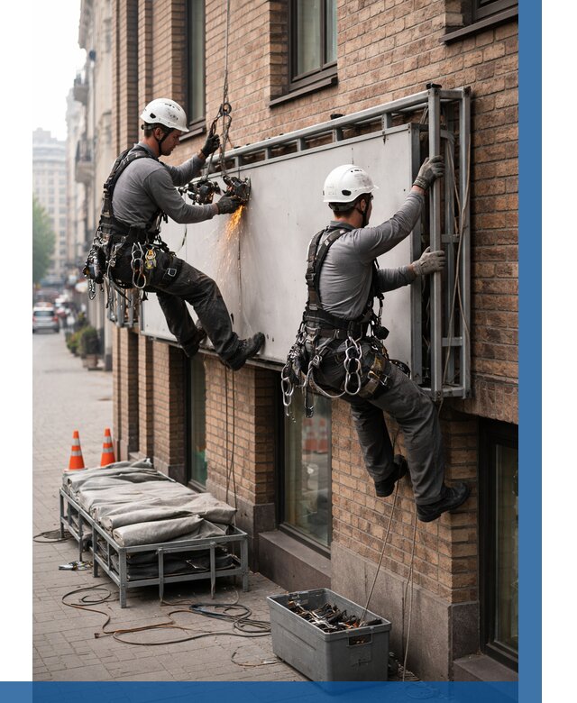 Демонтаж рекламной вывески в Апшеронске от 6661 р. | ВЫСОТНИК-Пшр