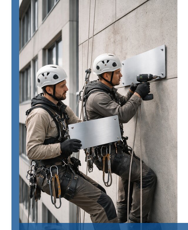 Монтаж табличек и указателей в Апшеронске для зданий и сооружений