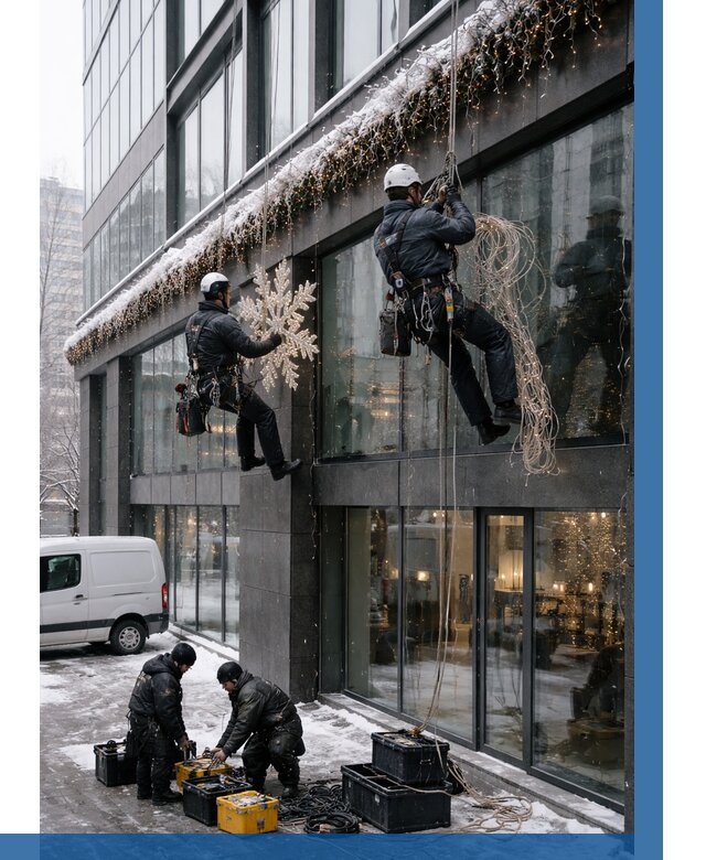 Демонтаж новогоднего оформления в Апшеронске от 5636 р. | ВЫСОТНИК-Пшр