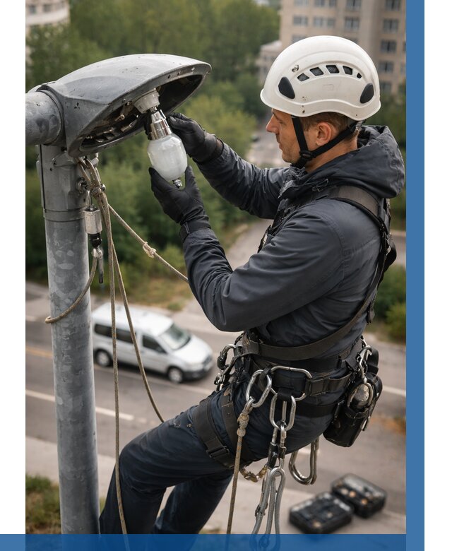 Замена ламп на высоте в Апшеронске от 2562 р. | ВЫСОТНИК-Пшр