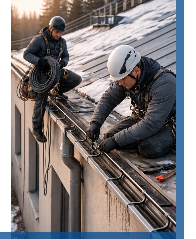 Монтаж греющего кабеля на кровле в Апшеронске от 461 р. | ВЫСОТНИК-Пшр