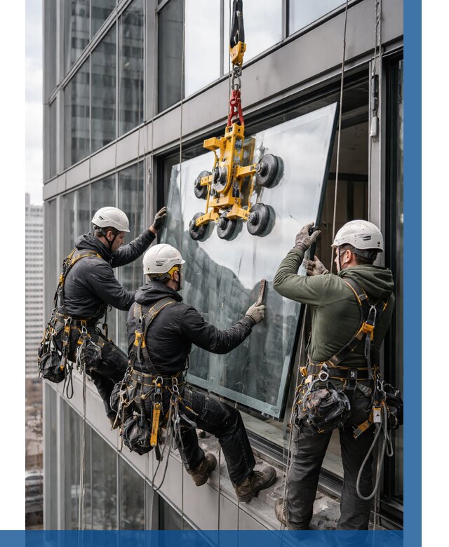 Фасадное остекление зданий под ключ в Апшеронске от 10248 р. | ВЫСОТНИК-Пшр