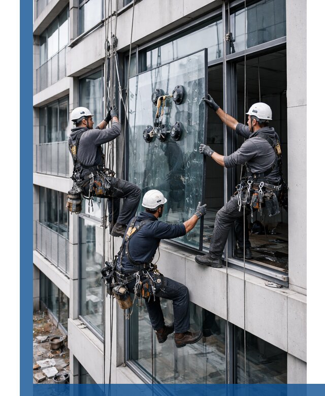 Фасадное остекление и монтаж витражей зданий в Апшеронске под ключ