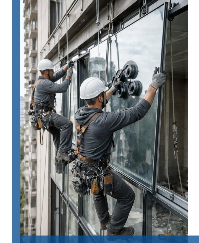 Витражное остекление фасадов и лоджий в Апшеронске под ключ