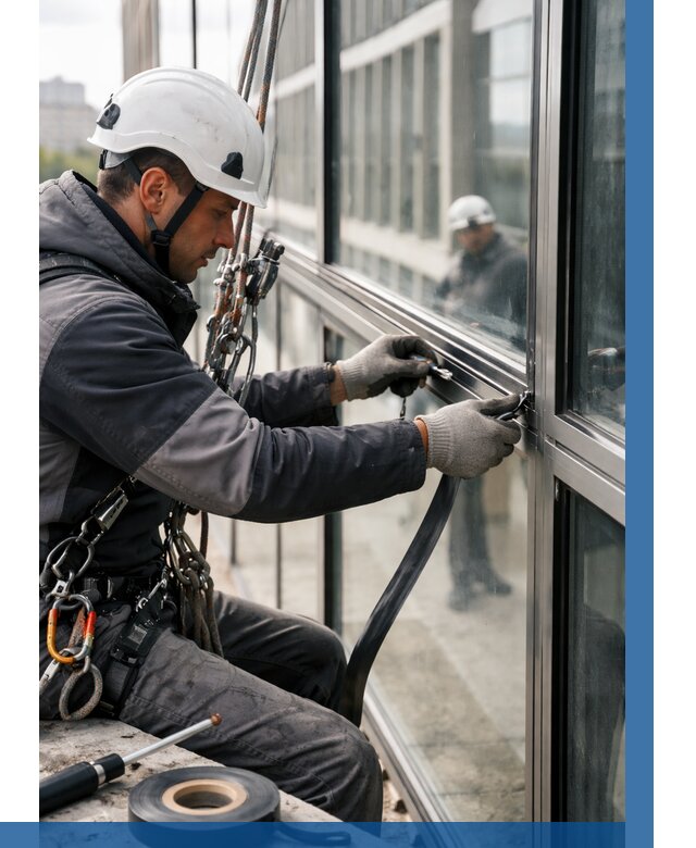 Ремонт витражных конструкций в Апшеронске от 3587 р. | ВЫСОТНИК-Пшр