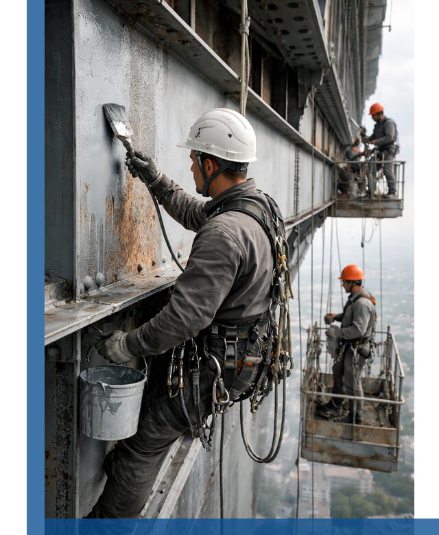 Покраска металлоконструкций на высоте в Апшеронске профессионально