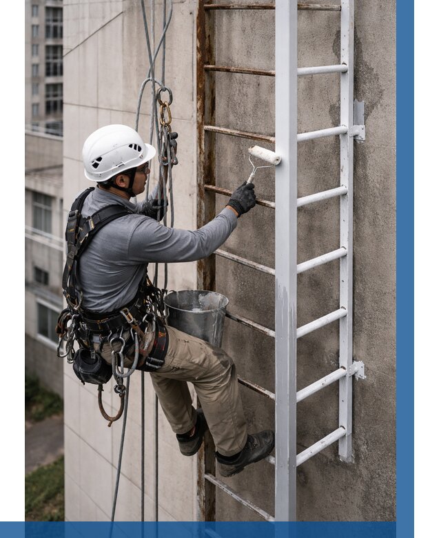 Покраска пожарных лестниц в Апшеронске от 4612 р. | ВЫСОТНИК-Пшр