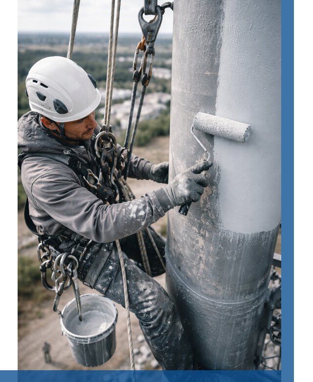 Покраска мачт связи под ключ в Апшеронске от 871 р. | ВЫСОТНИК-Пшр