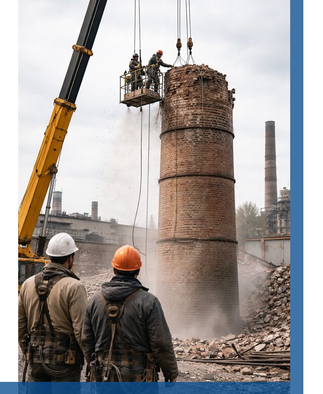 Демонтаж дымовой трубы в Апшеронске от 92232 р. | ВЫСОТНИК-Пшр, смета