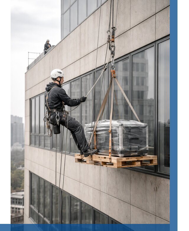 Спуск груза по фасаду в Апшеронске от 3587 р. | ВЫСОТНИК-Пшр