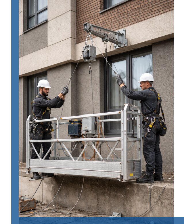 Монтаж и подъем фасадной люльки в Апшеронске с гарантией безопасности