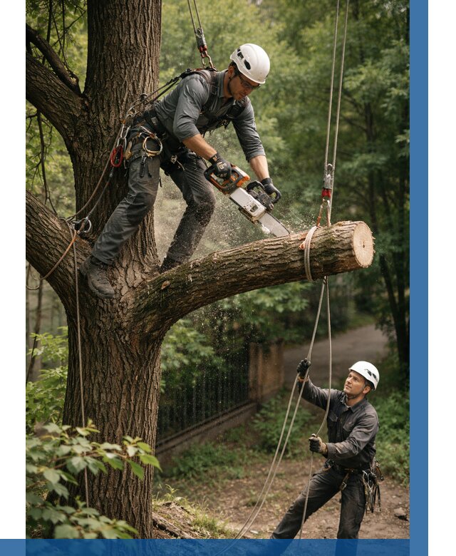 Спил деревьев альпинистами в Апшеронске от 8198 р. | ВЫСОТНИК-Пшр