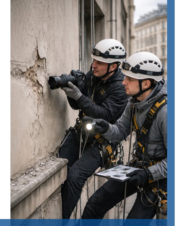 Фотофиксация дефектов фасада в Апшеронске от 4612 р. | ВЫСОТНИК-Пшр