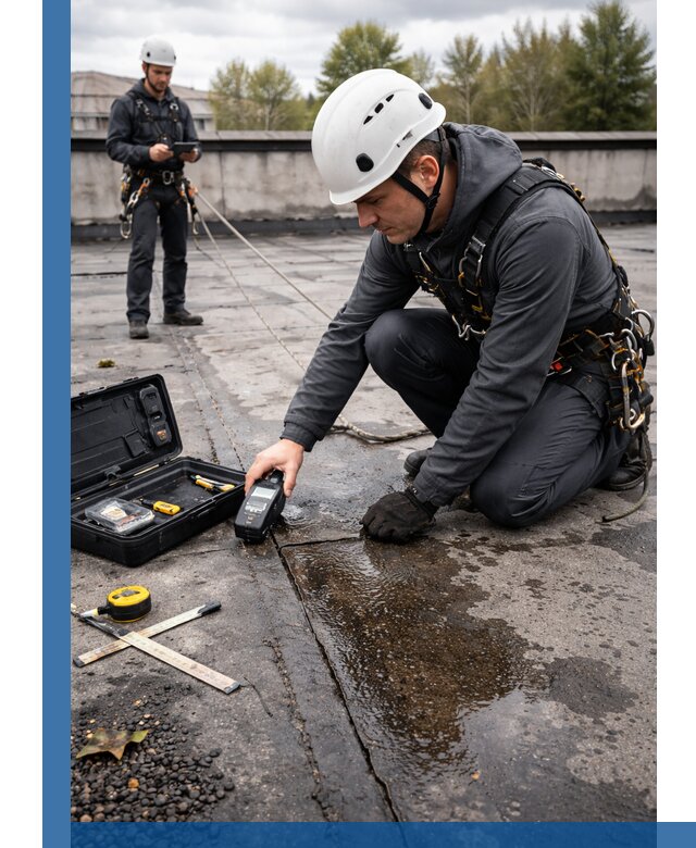 Обследование кровли на протечки и выявление дефектов в Апшеронске