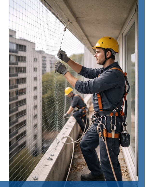 Монтаж сетки от птиц в Апшеронске от 4612 р. | ВЫСОТНИК-Пшр