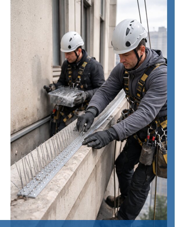 Установка шипов от птиц в Апшеронске от 871 р. | ВЫСОТНИК-Пшр